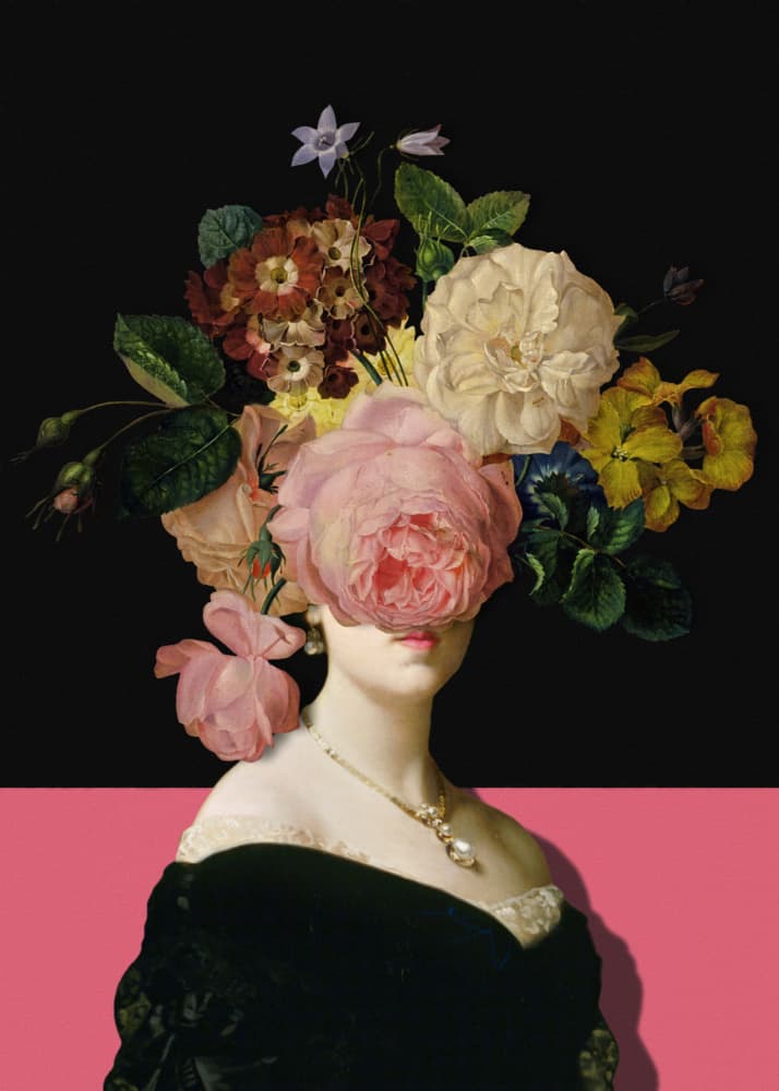 Blossoming Elegance Portrait by Marja van den Hurk — canvas wall art