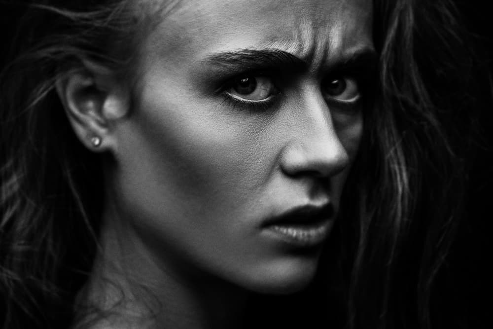Intense Woman's Gaze by Martin Krystynek MQEP — canvas wall art