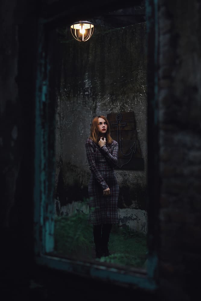Moody Doorway Woman by Abr Abe — canvas wall art