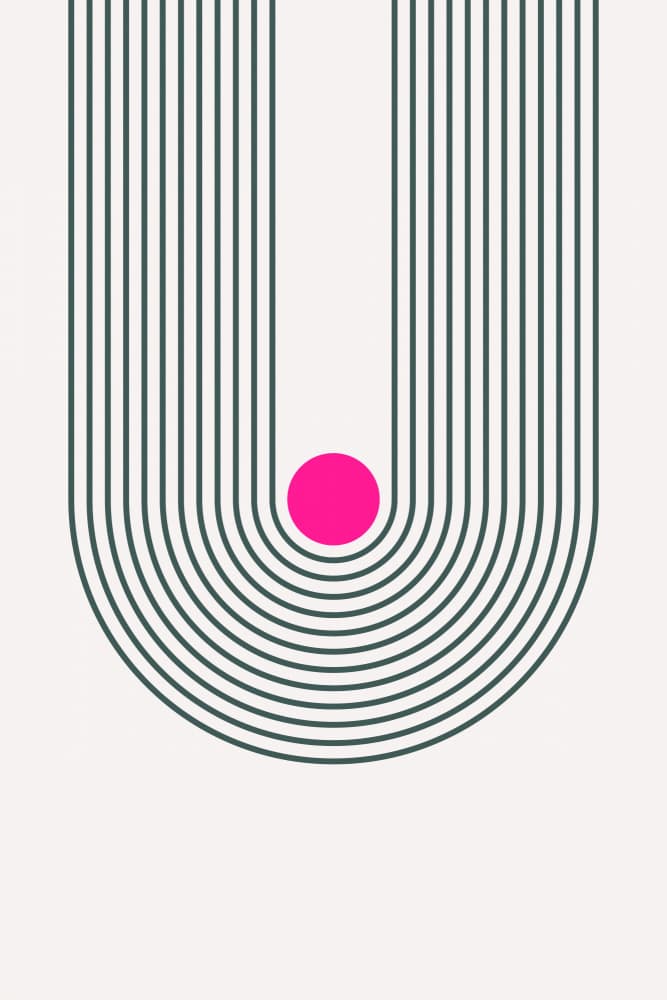 Modern Arch Pink Dot by jay stanley — canvas wall art