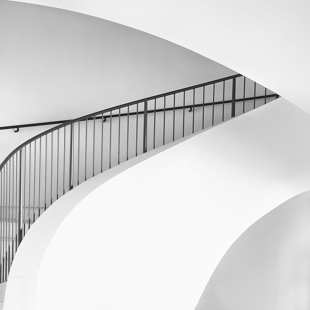 Elegant Spiral Staircase by Jutta Kerber — canvas wall art