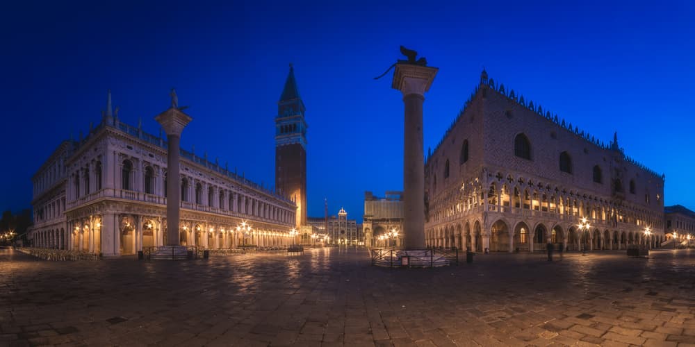 St Mark's Square Twilight by Jean Claude Castor — canvas wall art