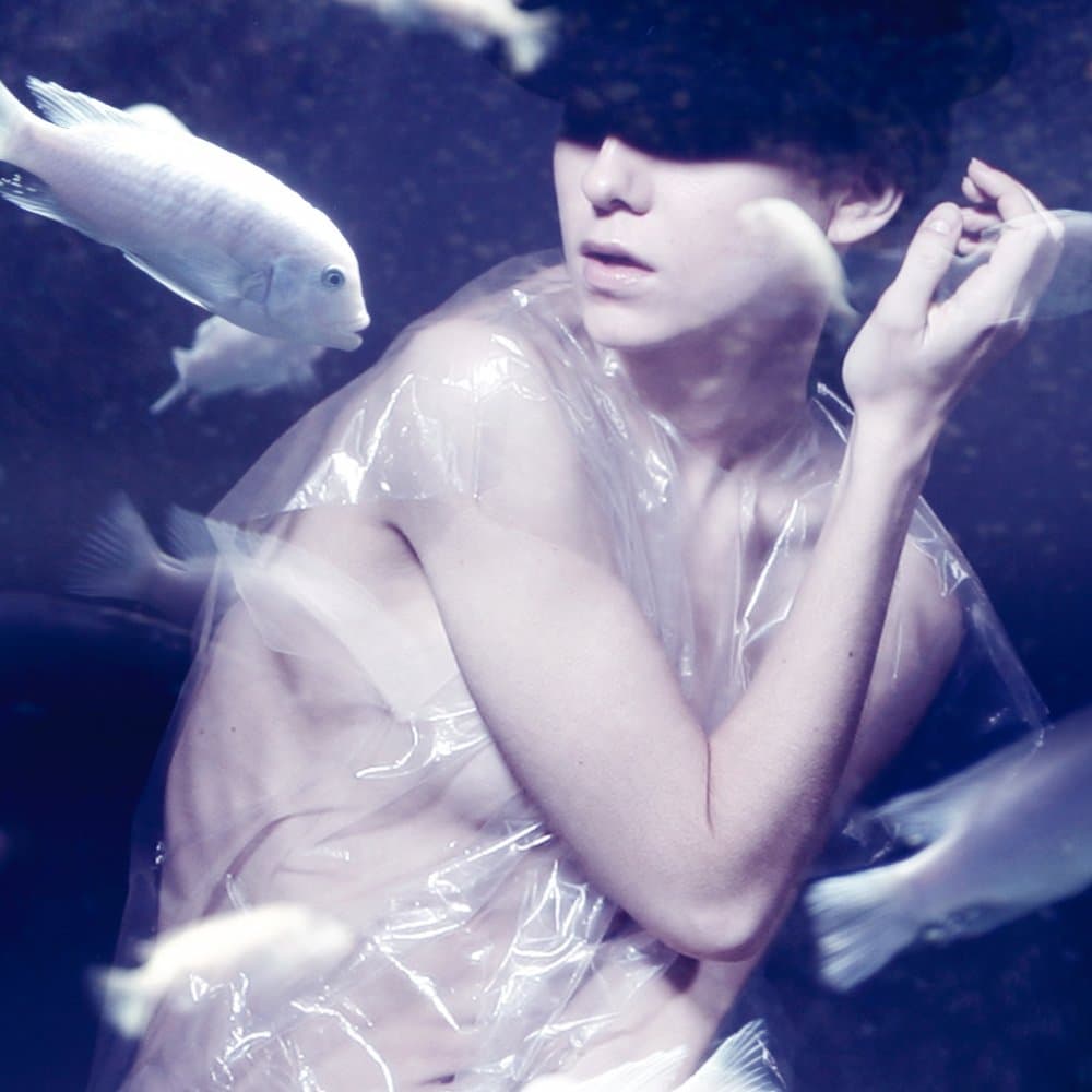 Underwater Plastic Portrait by miriana — canvas wall art