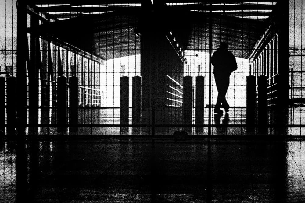 Reflective Industrial Silhouette by Paulo Abrantes — canvas wall art