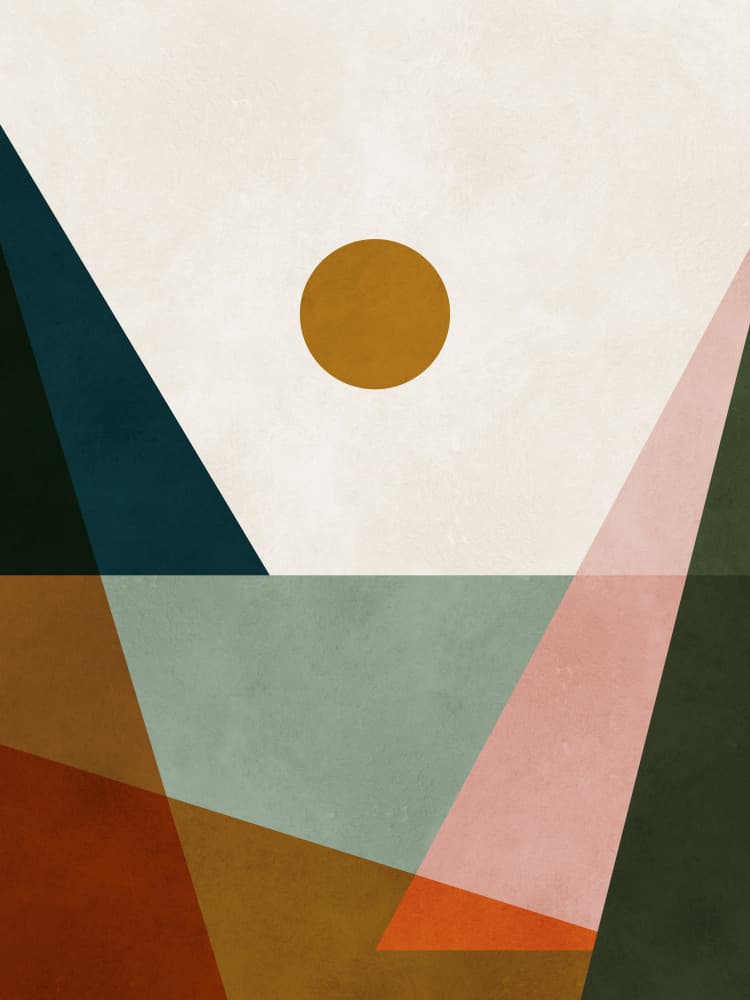 Abstract Desert Sun by Vitor Costa — canvas wall art