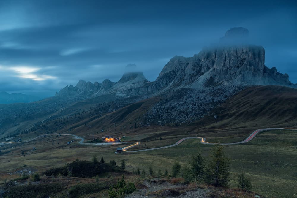Dramatic Mountain Twilight by TONY GORAN — canvas wall art