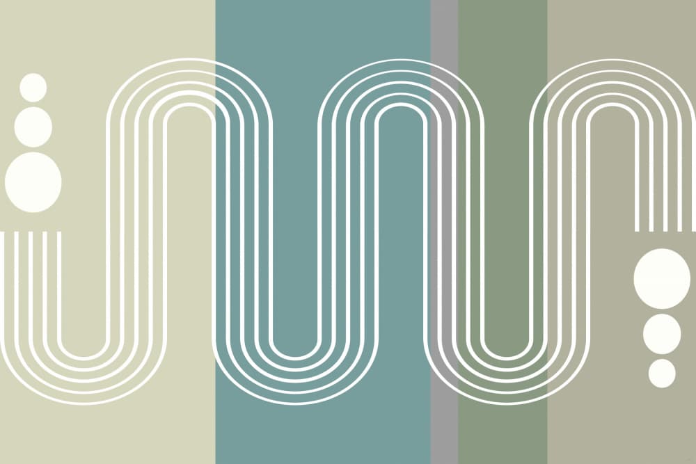Wavy Geometric Colors by Sue Skellern — canvas wall art