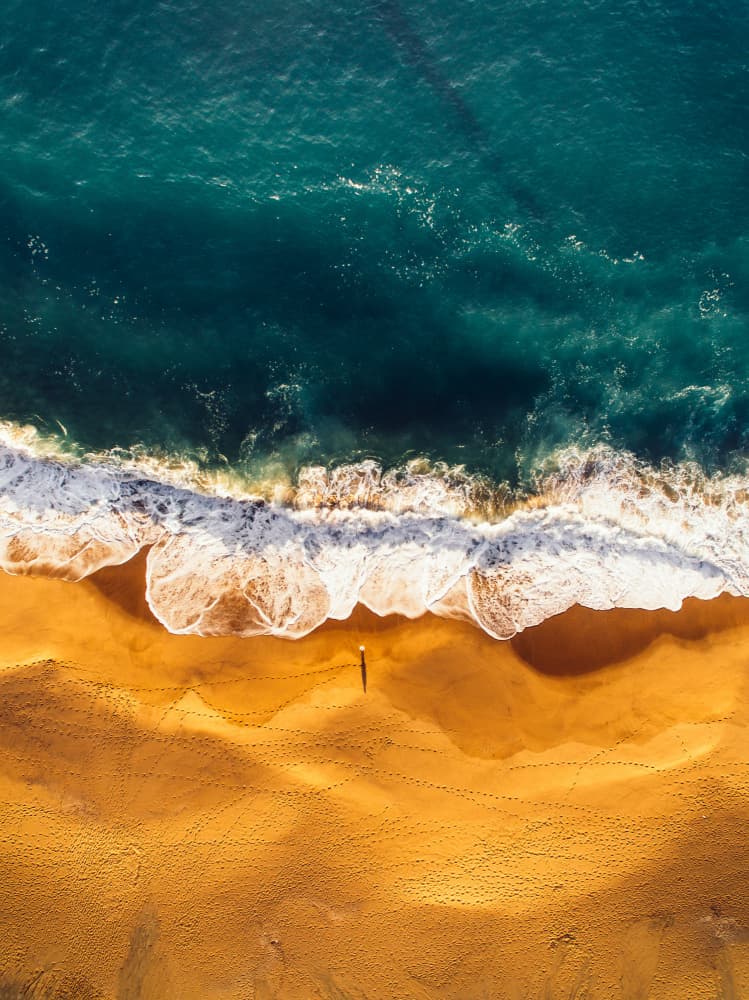 Golden Sand Ocean Waves by Javier Pardina — canvas wall art