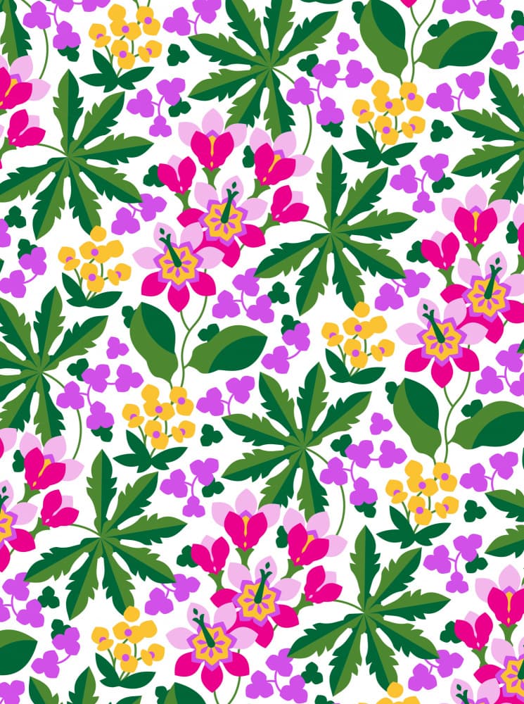 Colorful Botanical Blooms by Tetiana Kava Illustration — canvas wall art