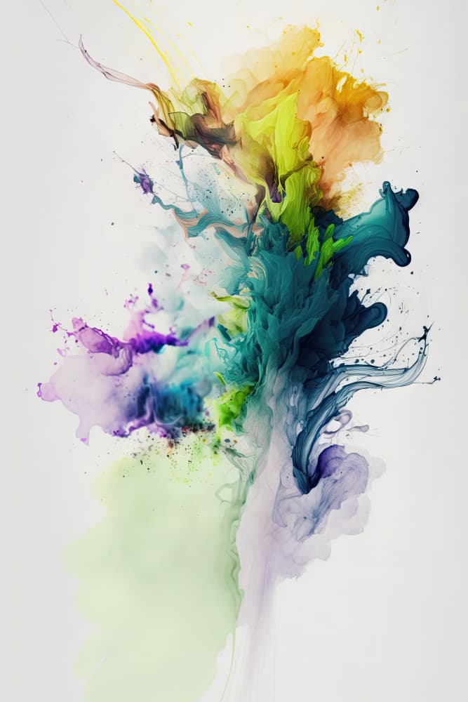 Vibrant Ink Swirl by Mauro — canvas wall art
