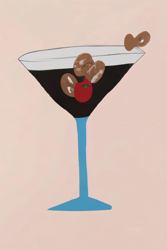 Coffee Bean Martini by Merel Takken — canvas wall art