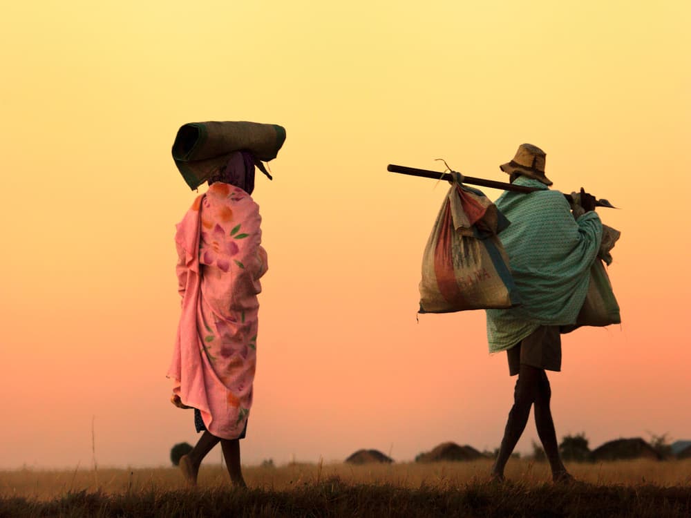 Rural Sunset Walk by txules — canvas wall art