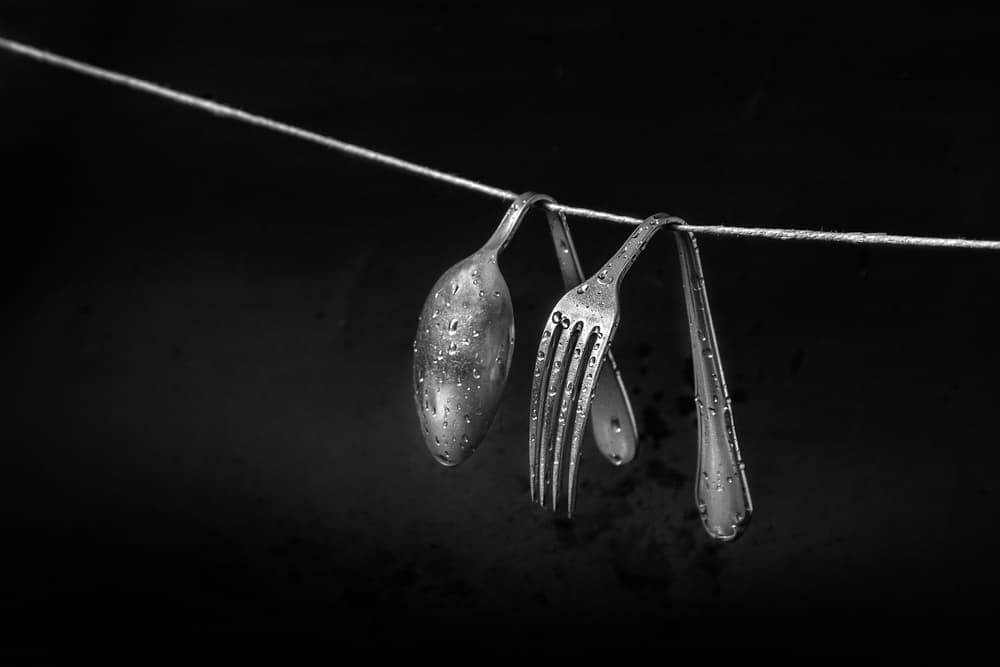 Wet Hanging Cutlery by Giorgio Toniolo — canvas wall art