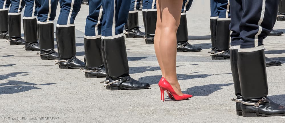 Red Heels Stand Tall by Zhecho Planinski — canvas wall art