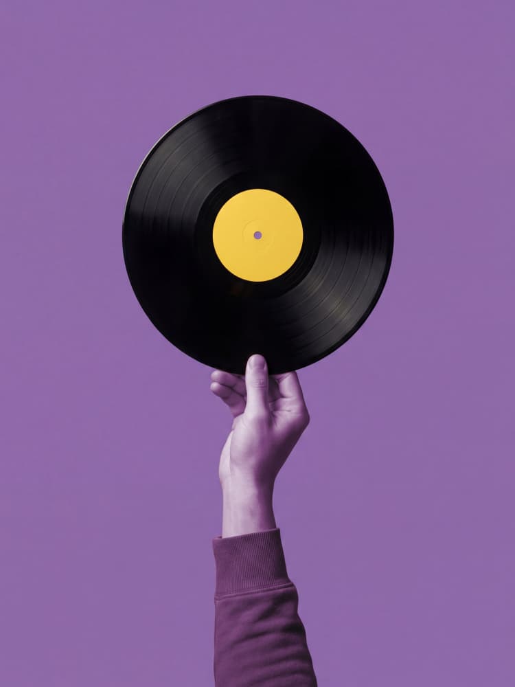 Retro Vinyl Groove by Andreas Magnusson — canvas wall art
