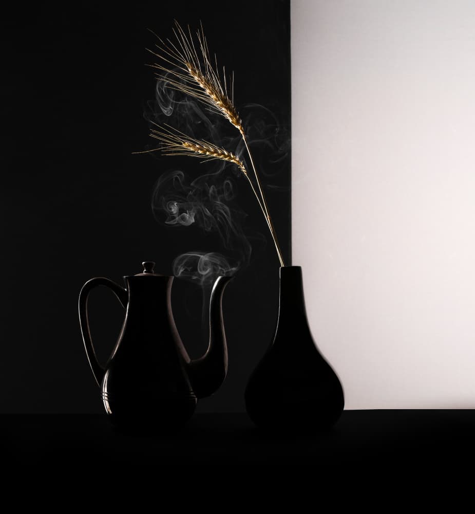 Steaming Teapot Golden Wheat by Margareth Perfoncio — canvas wall art