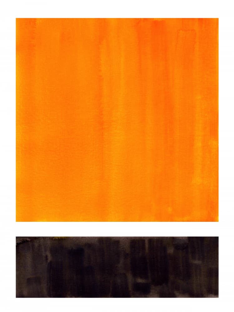 Bold Orange Black Abstract by Ejaaz Haniff — canvas wall art