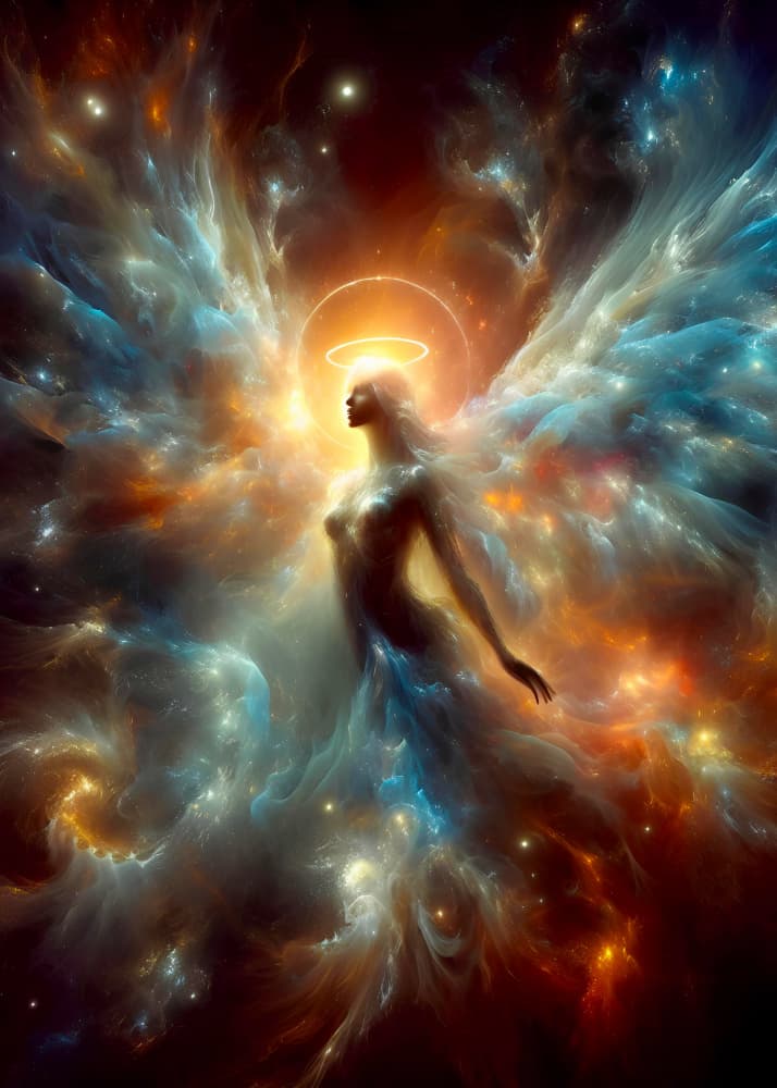 Space goddess by Ritvik takkar — canvas wall art