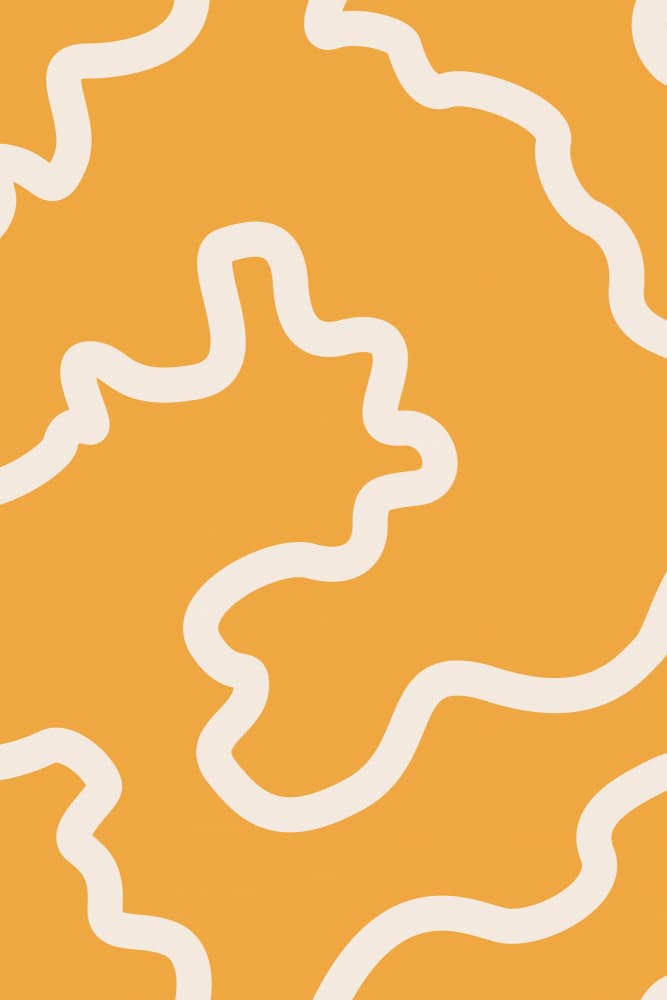 Orange Abstract Wavy Lines by Karen Menzenbach — canvas wall art