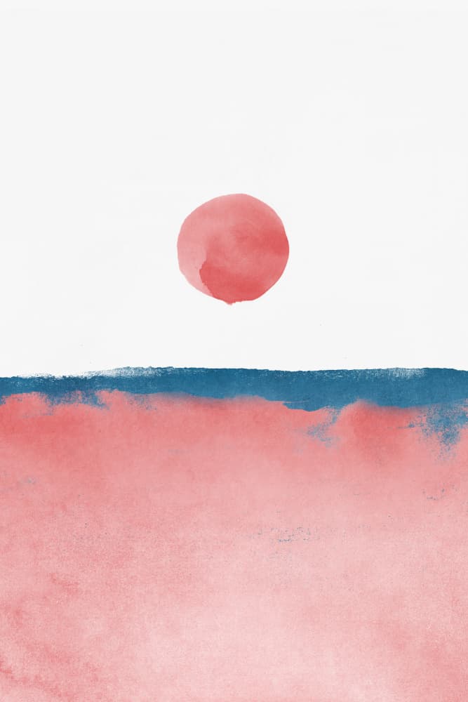 Pink Sunset Horizon by amini54 — canvas wall art