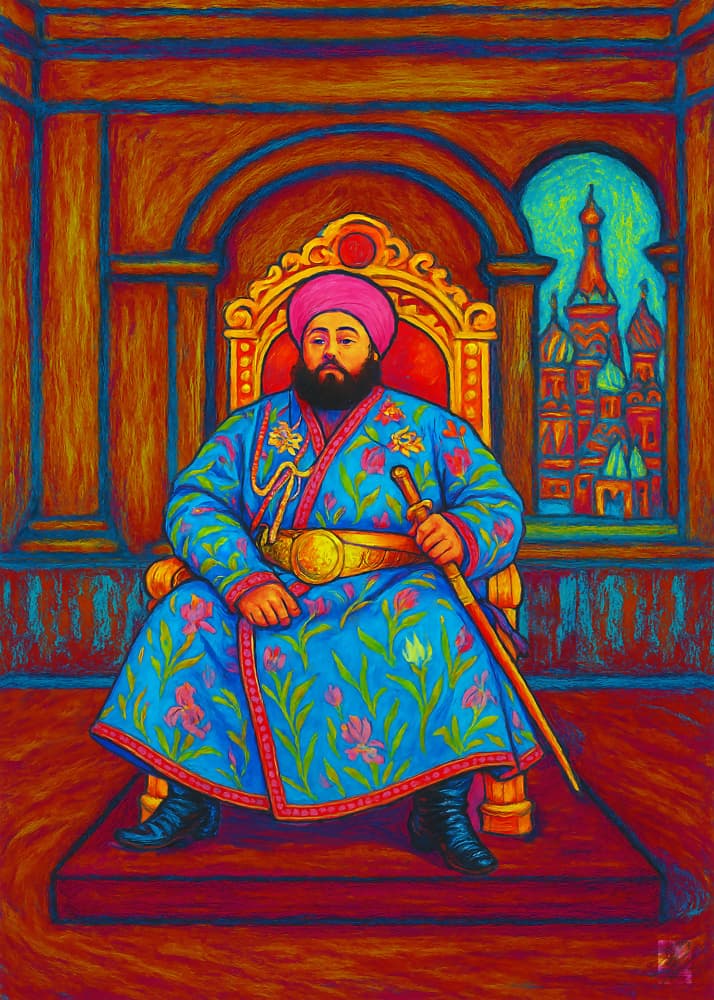 Regal King on Throne by Osvaldo Russo — canvas wall art