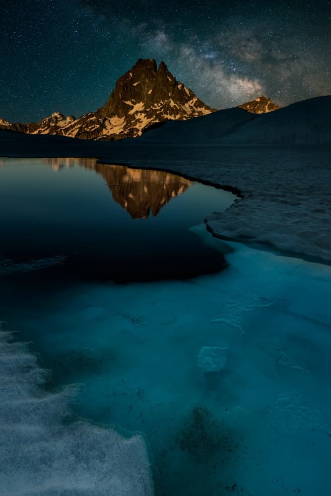 Milky Way Mountain Reflection by David Martin Castan — canvas wall art