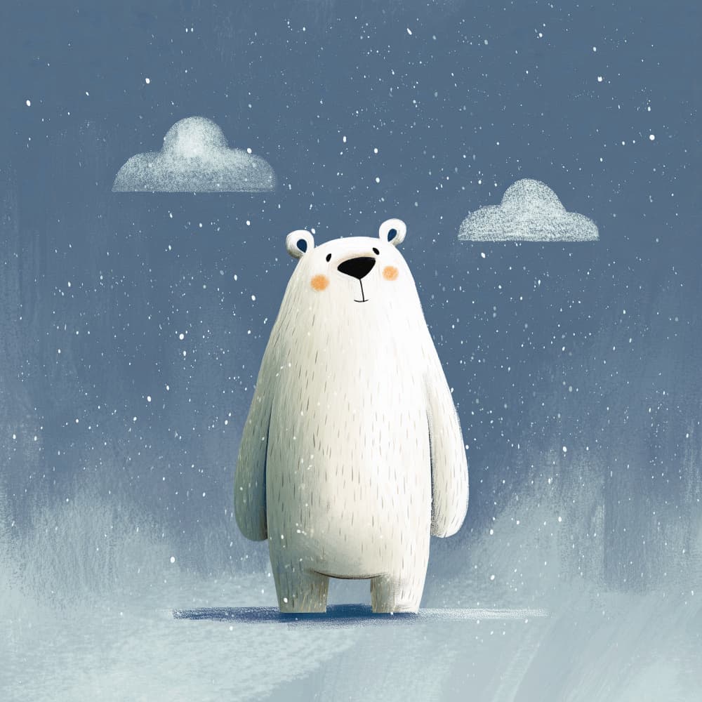 Happy polar bear no 02 by Treechild — canvas wall art