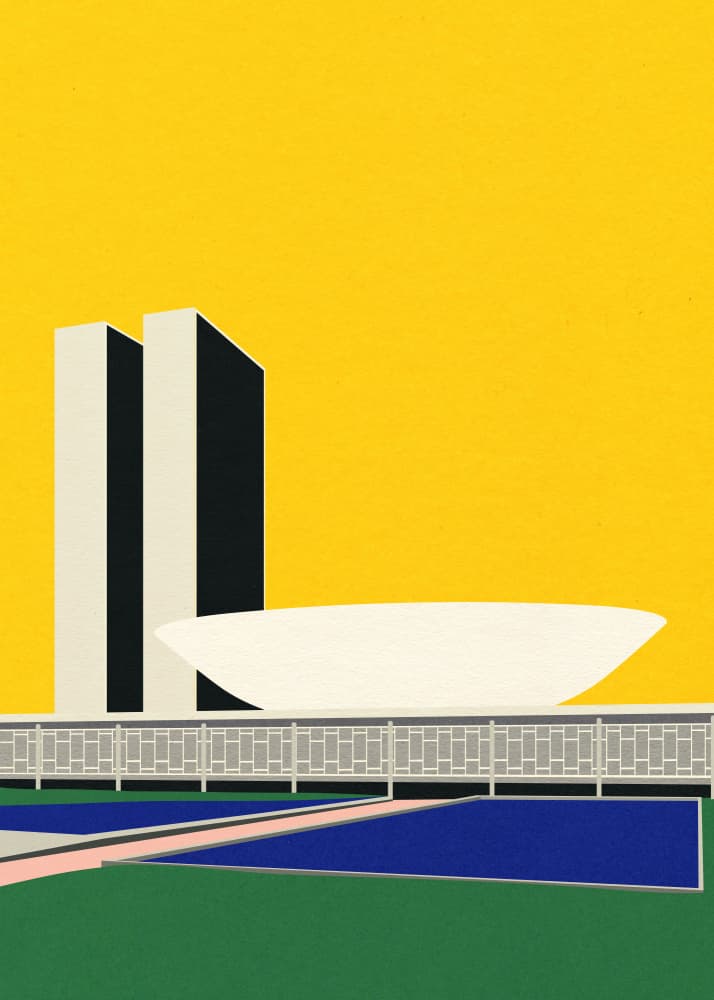 Congresso Nacional Brasilia by Rosi Feist — canvas wall art