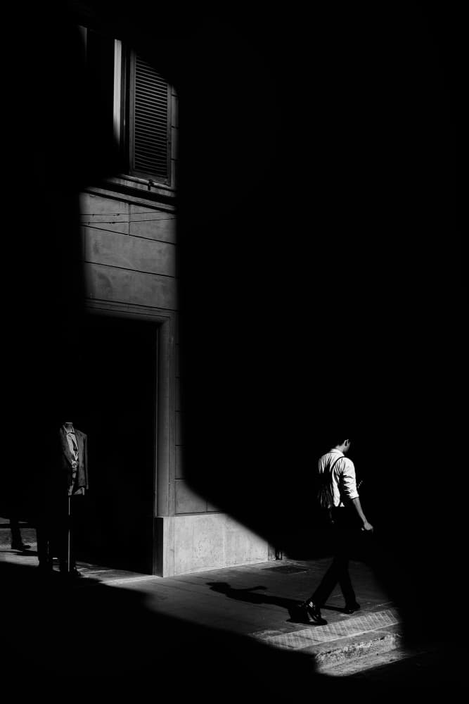 Urban Light Contrast by Antonio Grambone — canvas wall art