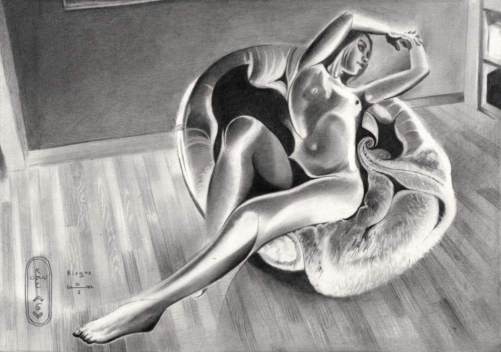 Elegant Nude Figure by Corné Akkers — canvas wall art