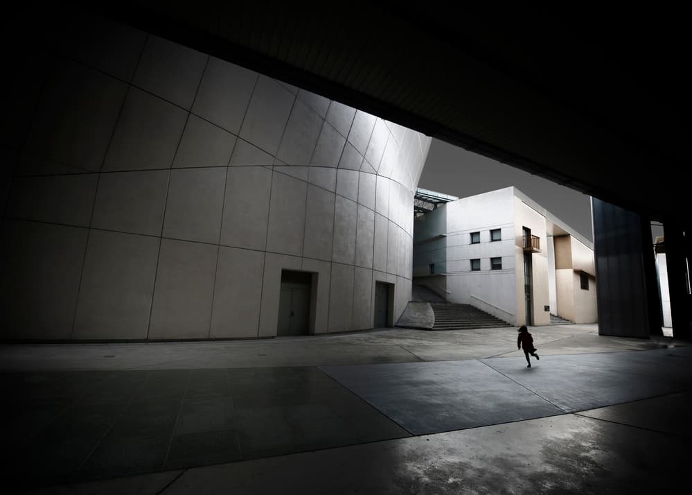 Running Through Modern Architecture by Eric Drigny — canvas wall art