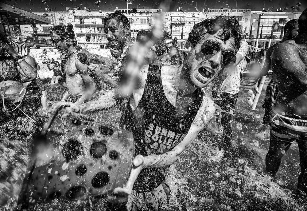 Foam Party Celebration by Tomer Eliash — canvas wall art