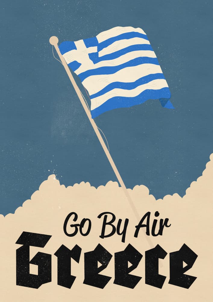 Vintage Greece Travel by Nicholas — canvas wall art