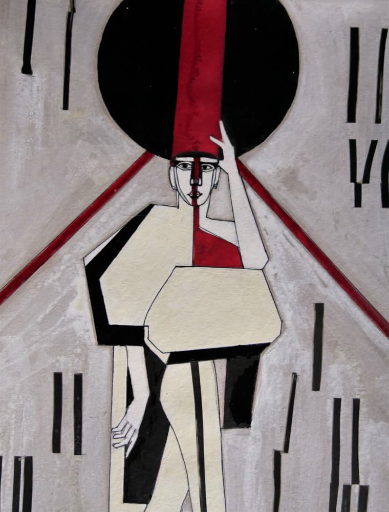 Stylized Fashion Figure by Doris Schmitz — canvas wall art