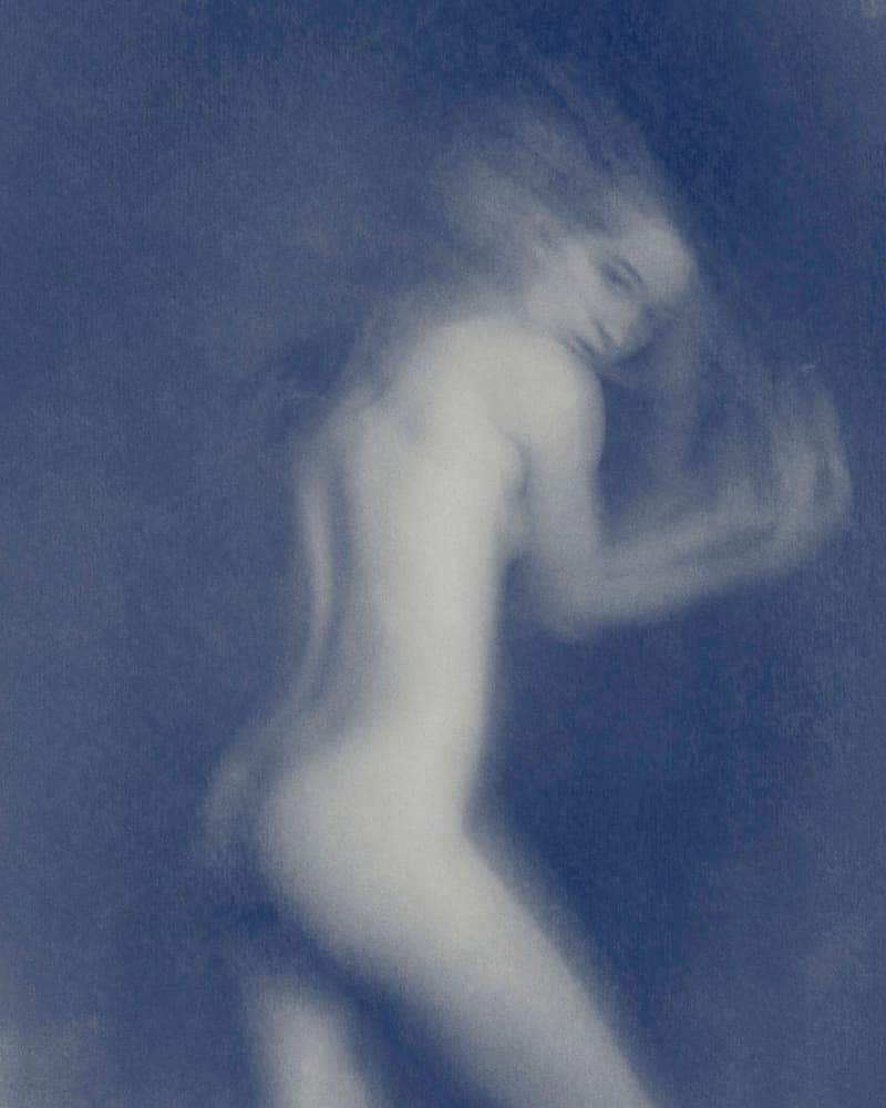 Ethereal Blue Nude by Mel Brackstone — canvas wall art