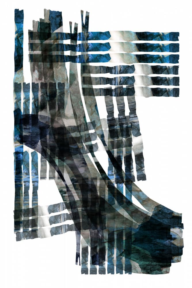 Interwoven Blue Hues by cartissi — canvas wall art