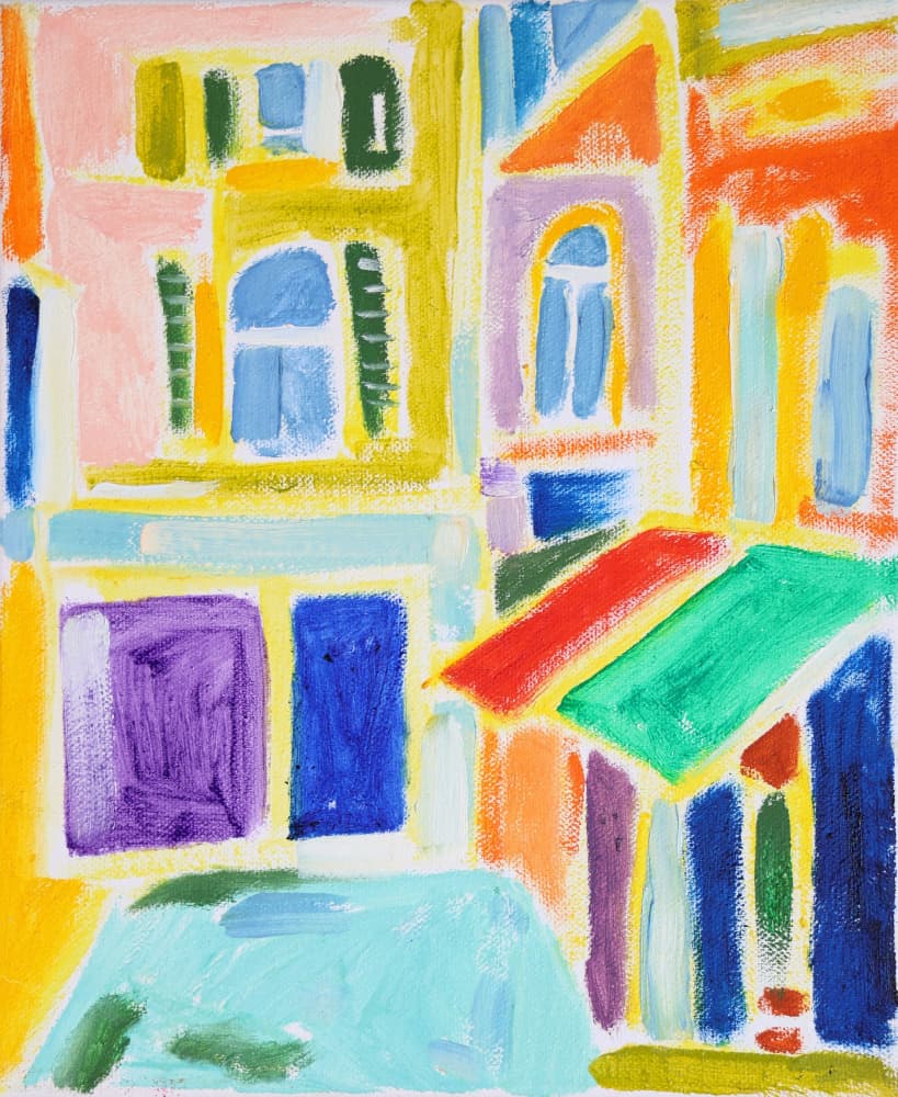 Vibrant City Abstract by Tamara Jare — canvas wall art