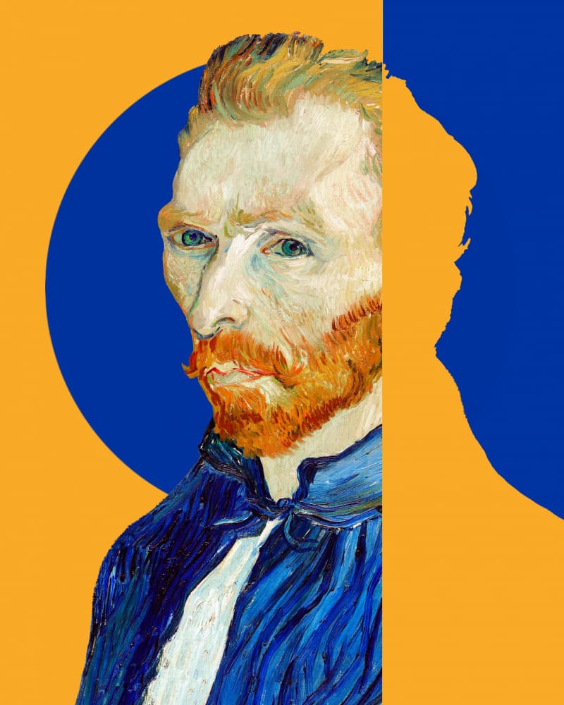 Bold Split Portrait by Marja van den Hurk — canvas wall art