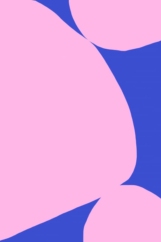 Vibrant Pink Blue Curves by Treechild — canvas wall art