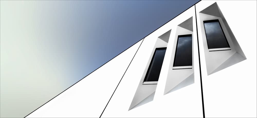 Modern Geometric Facade by Gilbert Claes — canvas wall art