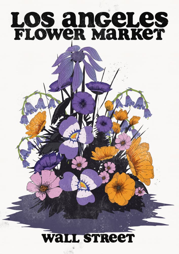 Los Angeles Flower Market by Nicholas — canvas wall art
