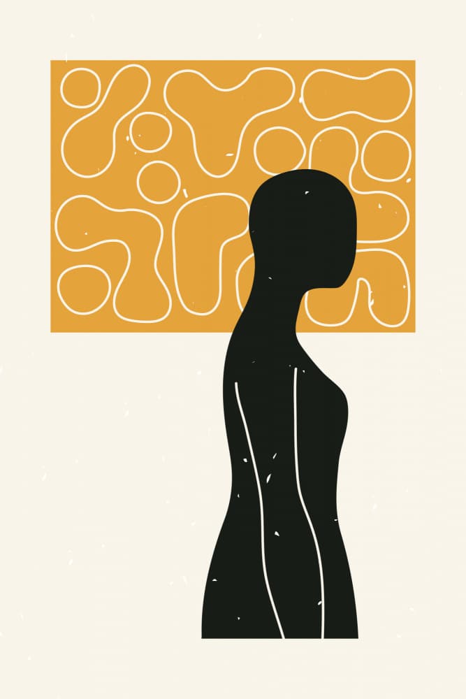 Abstract Woman Silhouette by jay stanley — canvas wall art