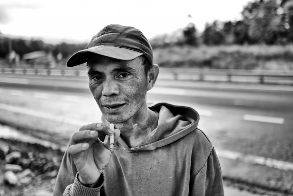 Weathered Man's Gaze by Kieron Long — canvas wall art
