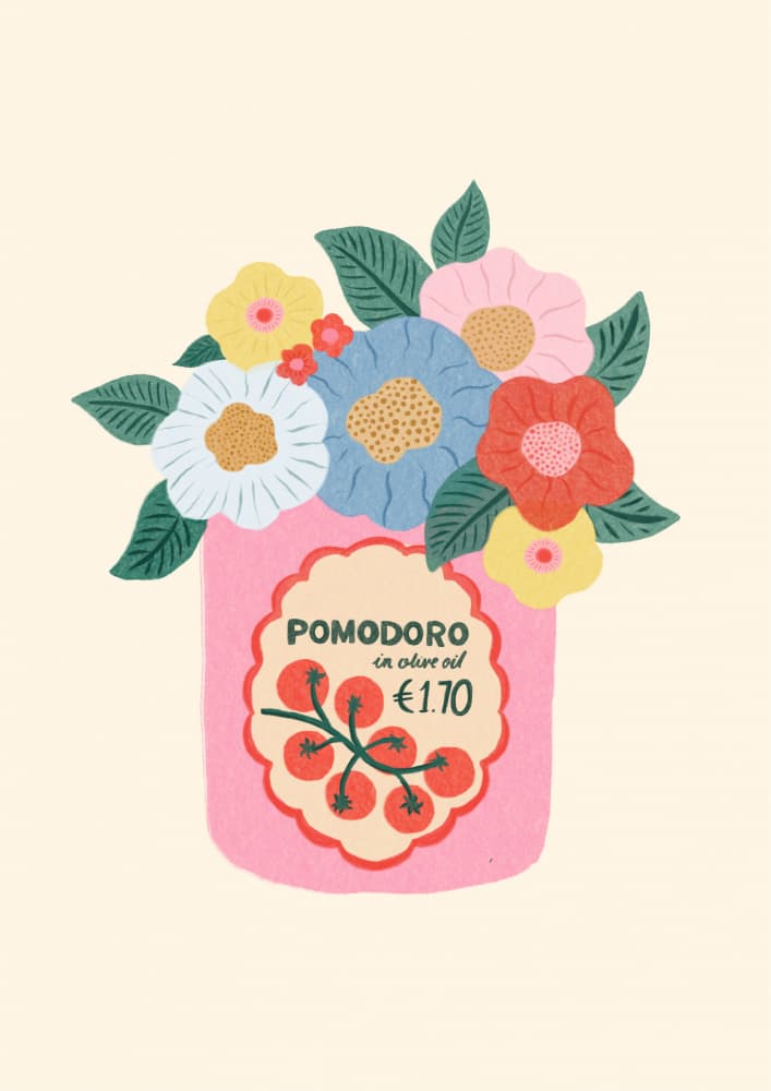 Colorful Pomodoro Flowers by Aislinn Simmonds — canvas wall art