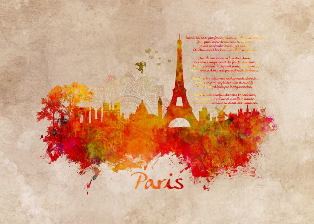 Vibrant Paris Cityscape by Justyna Jaszke — canvas wall art