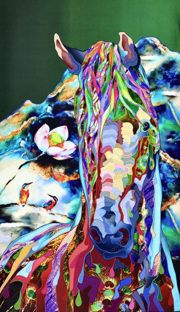 Vibrant Abstract Horse by Kostyantin Malginov — canvas wall art