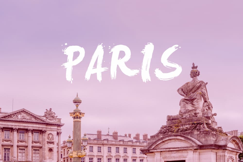 Pastel Paris Cityscape by Talitha McQueen — canvas wall art