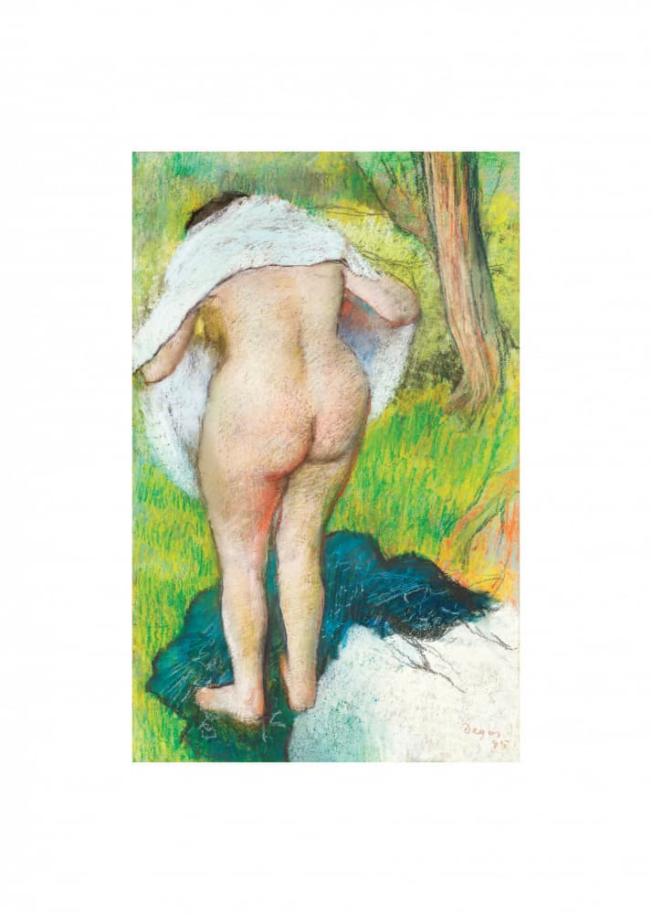 Girl Drying Herself by Edgar Degas — canvas wall art