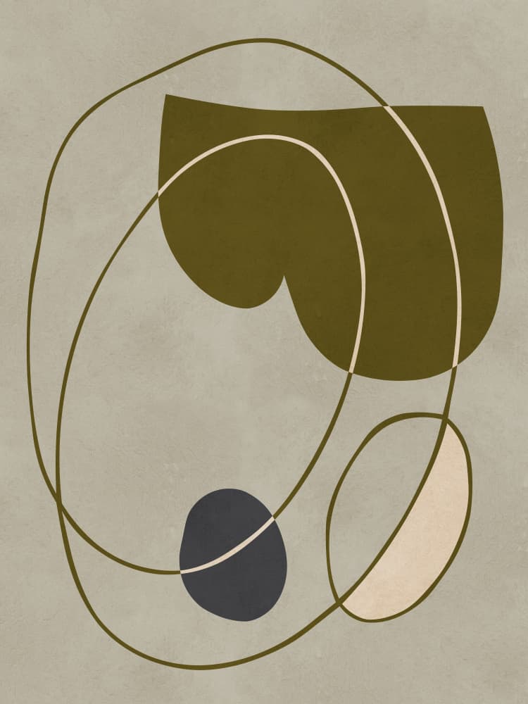 Earthy Abstract Forms by Vitor Costa — canvas wall art