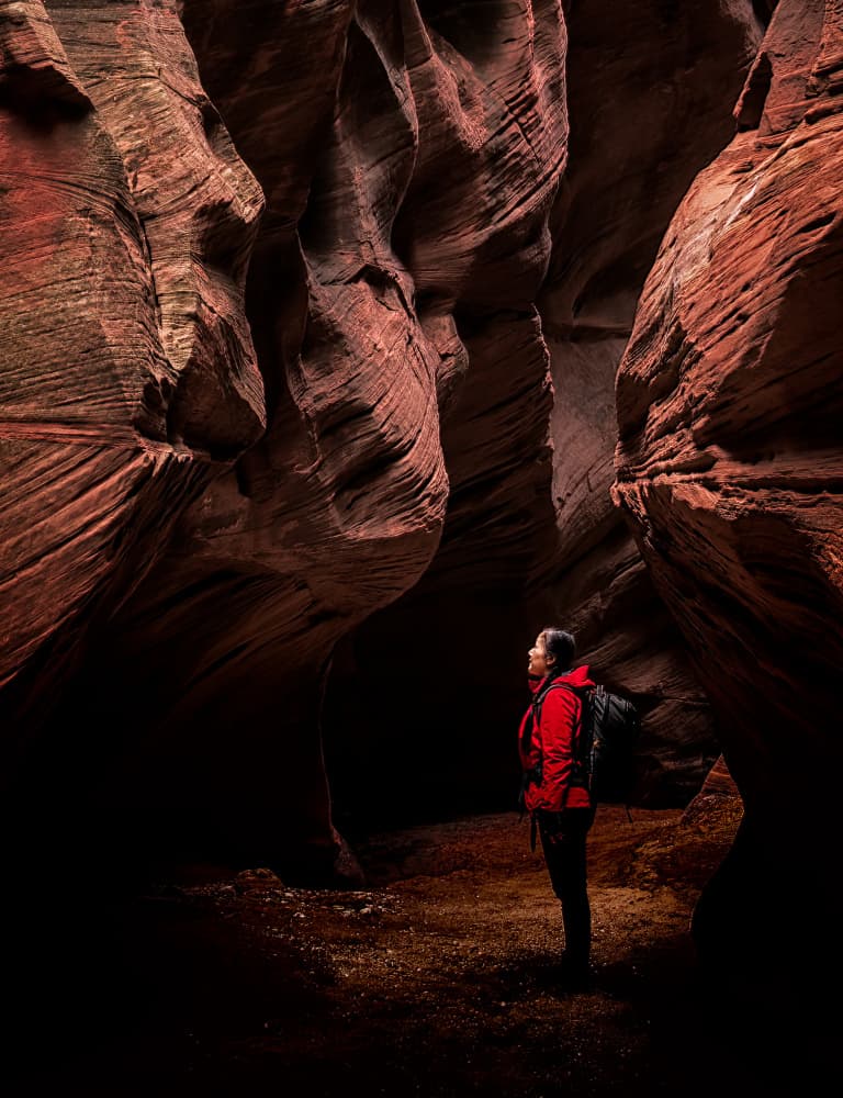 Slot Canyon Explorer by May G — canvas wall art
